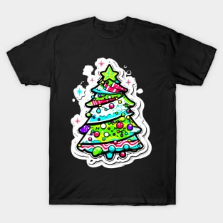 Kawaii Christmas Tree T-Shirt